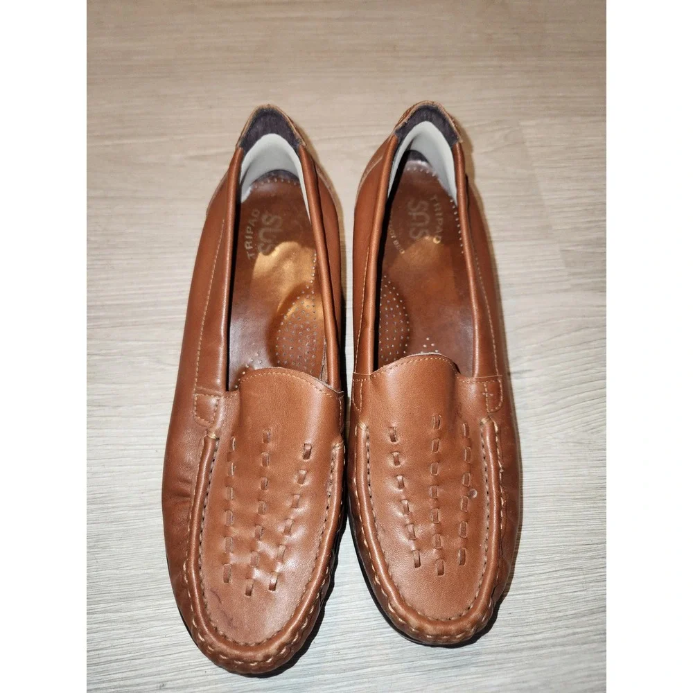 SAS Tripad Comfort Womens 7.5 M Brown‎ Leather Loafers C1113189 08 Slip On Shoes